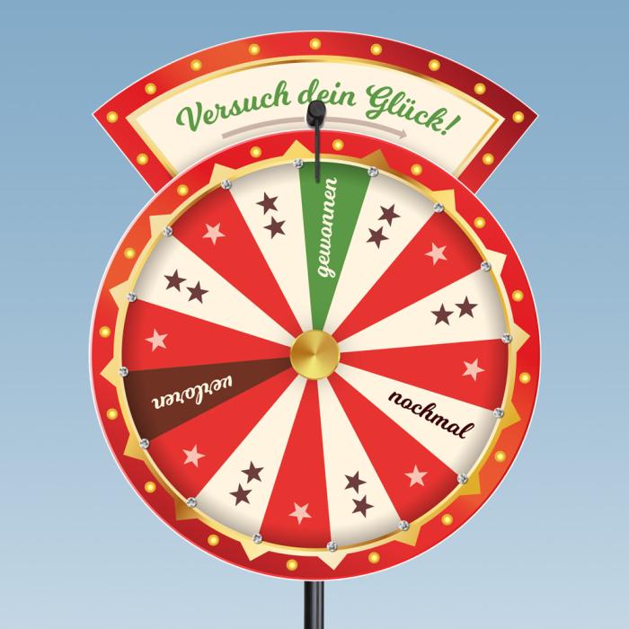 Preview: Glücksrad Deluxe Rounded 80 cm - Nostalgie