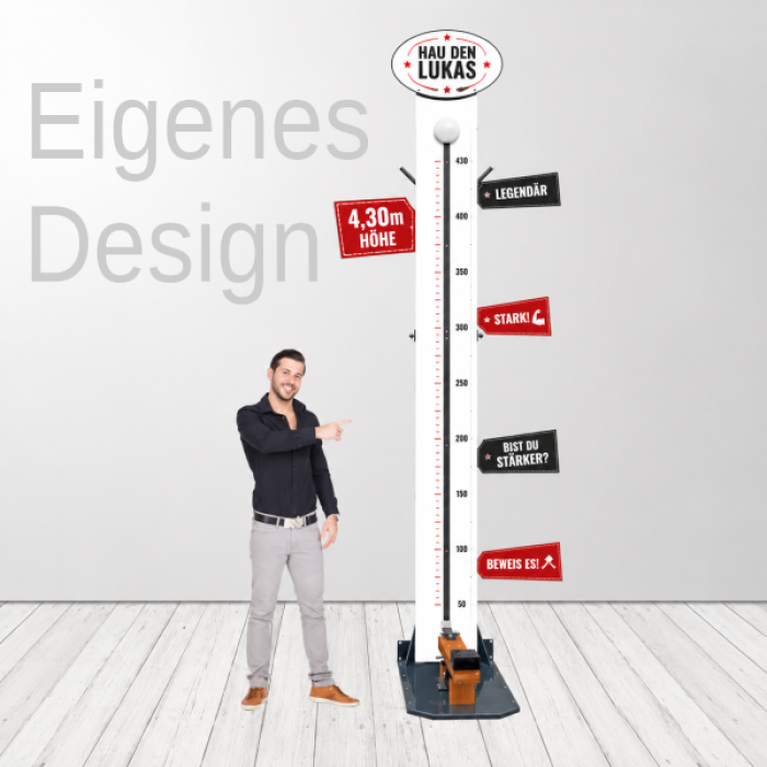Hau den Lukas - Eigenes Design - mit seitl. Schildern