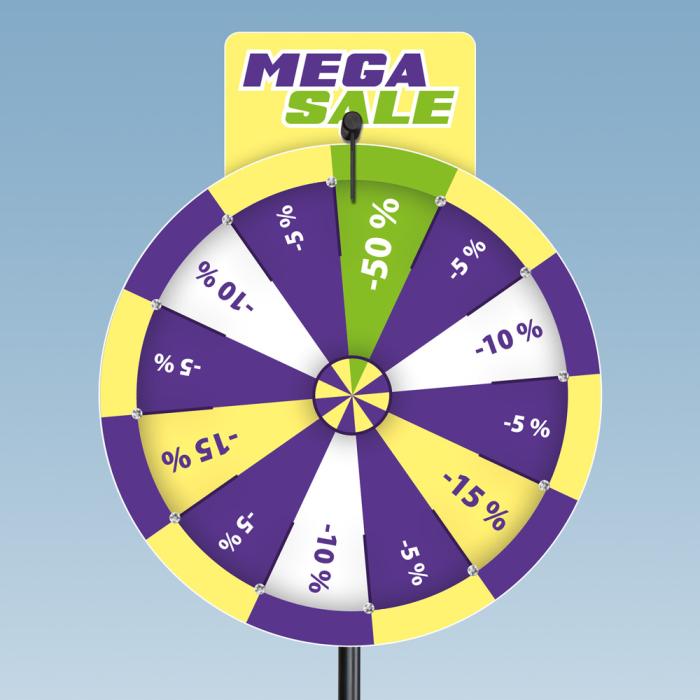 Preview: Glücksrad Deluxe Square 90 cm - Gewinn